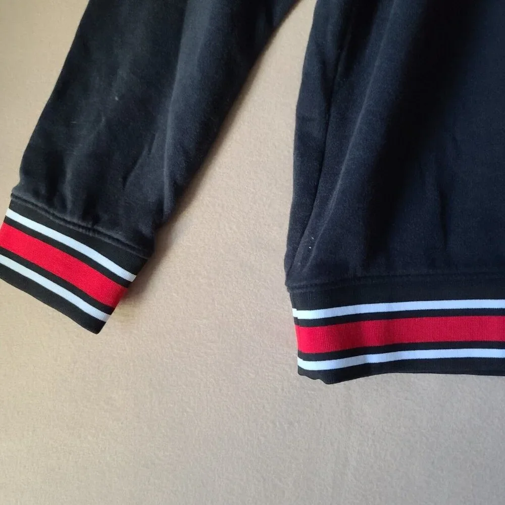 Ultra Game NBA Chicago Bulls Fleece Crewneck Sweatshirt UNISEX L Black LS NWOT - Picture 4 of 7